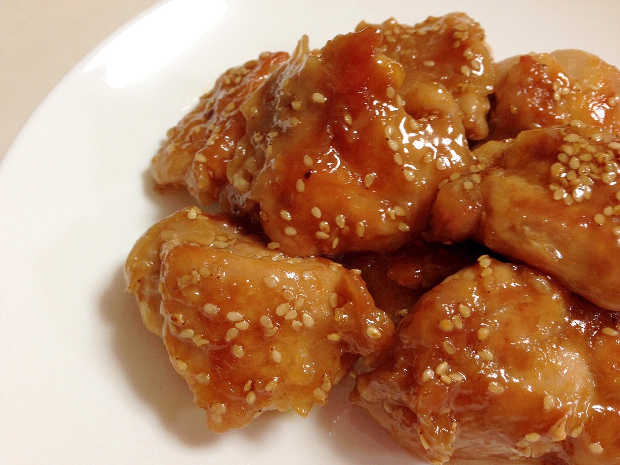 ふっくらジューシー☆鶏肉のごま照り焼き