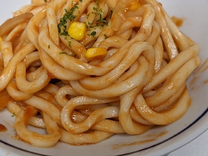 うどんでチーズナポリタン