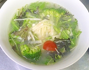野菜たっぷり☆蒟蒻麺でヘルシーラーメン