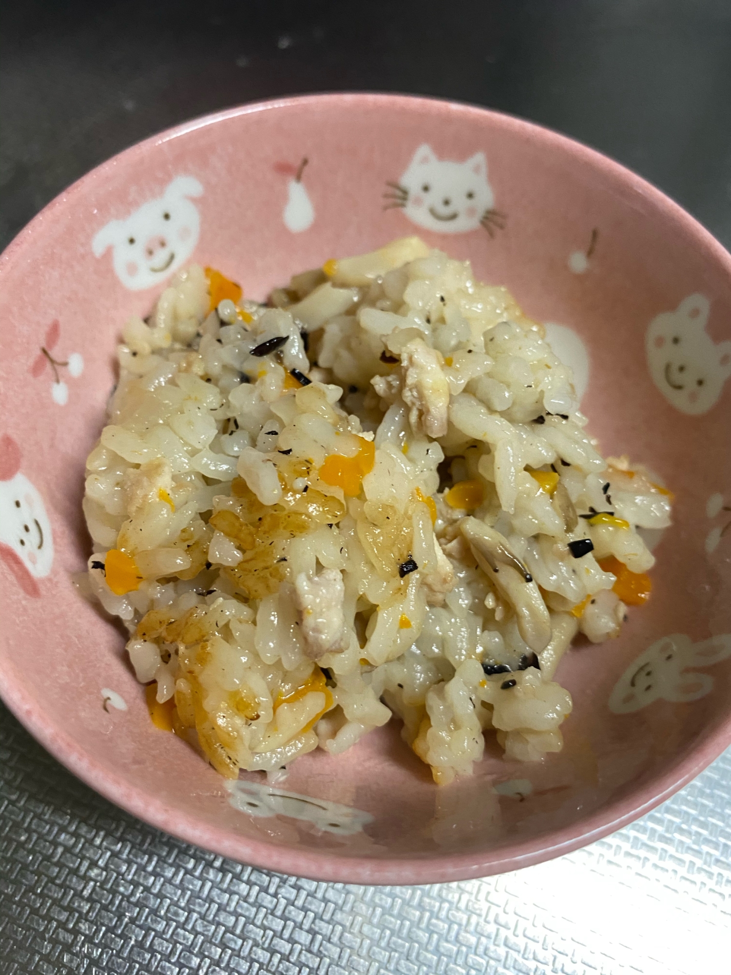 幼児食　あっさり炊き込みご飯