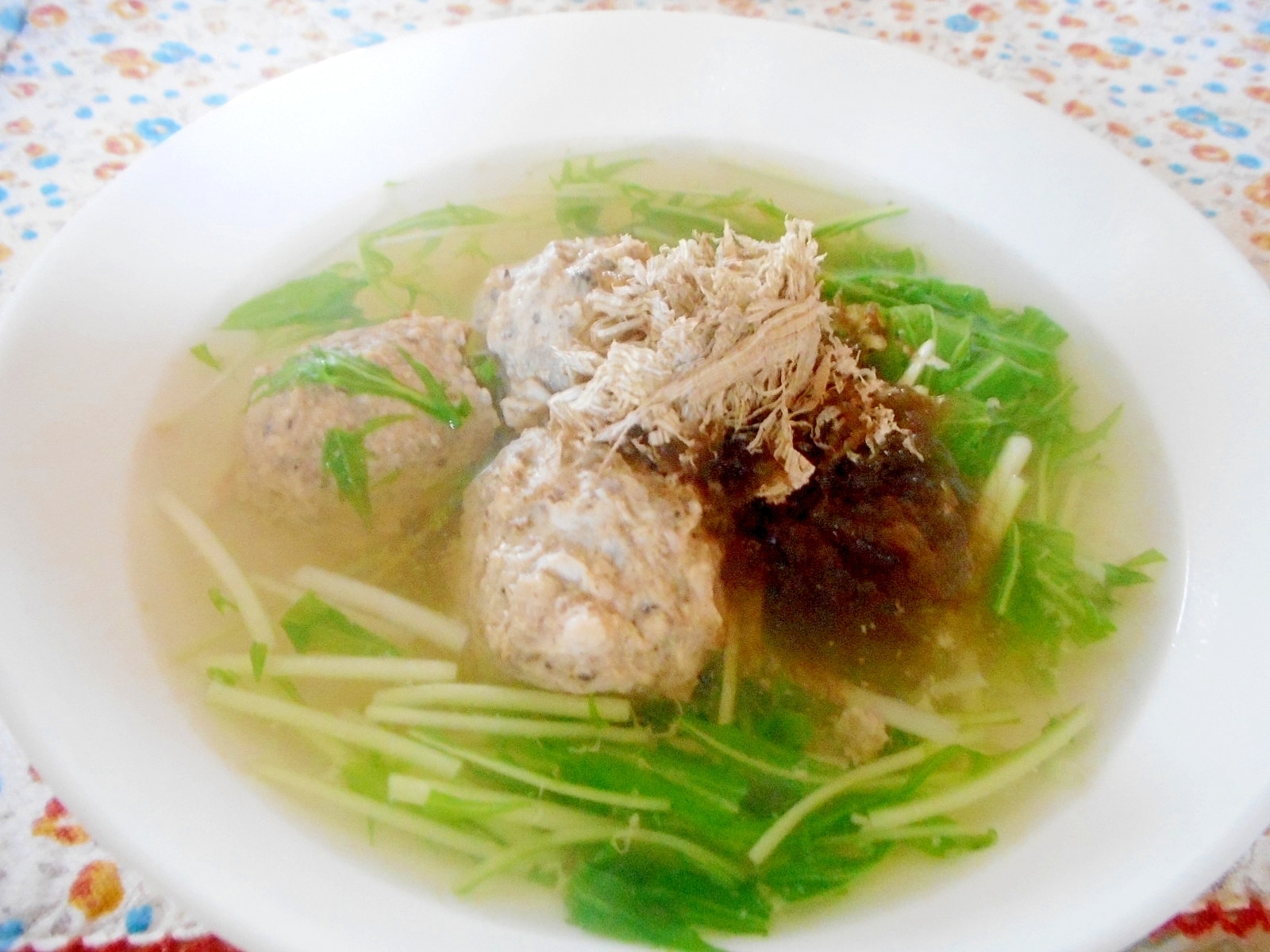 肉団子と水菜ととろろ昆布のスープ レシピ 作り方 By Mococo05 楽天レシピ