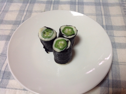 お弁当にお勧め❤海苔チーズおくら