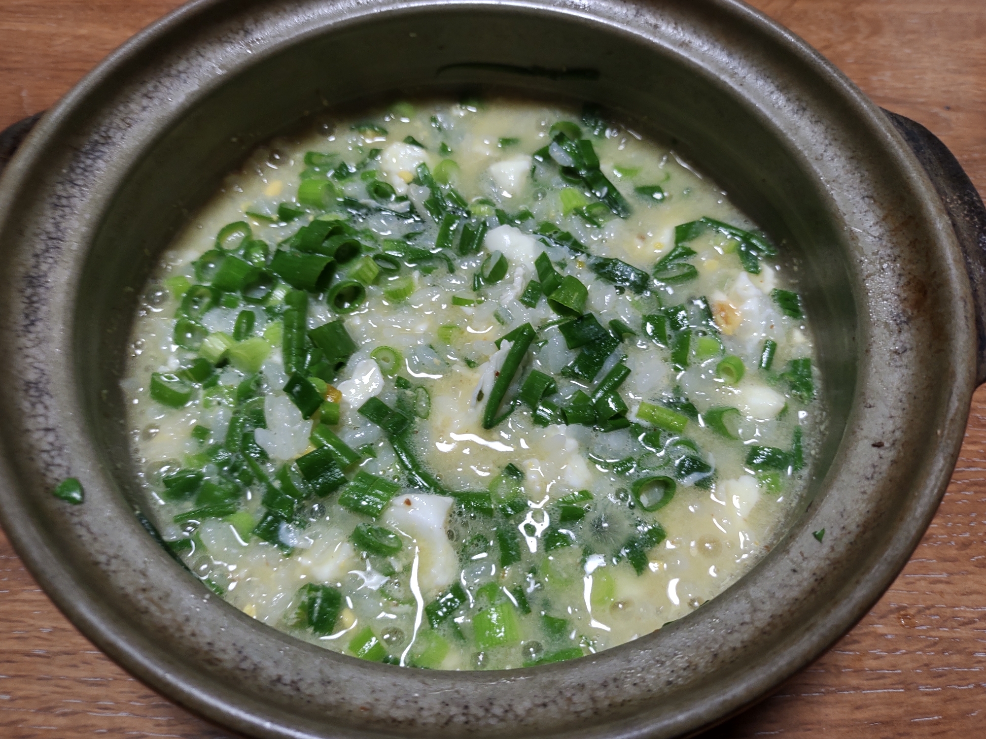 ねぎたっぷり卵雑炊