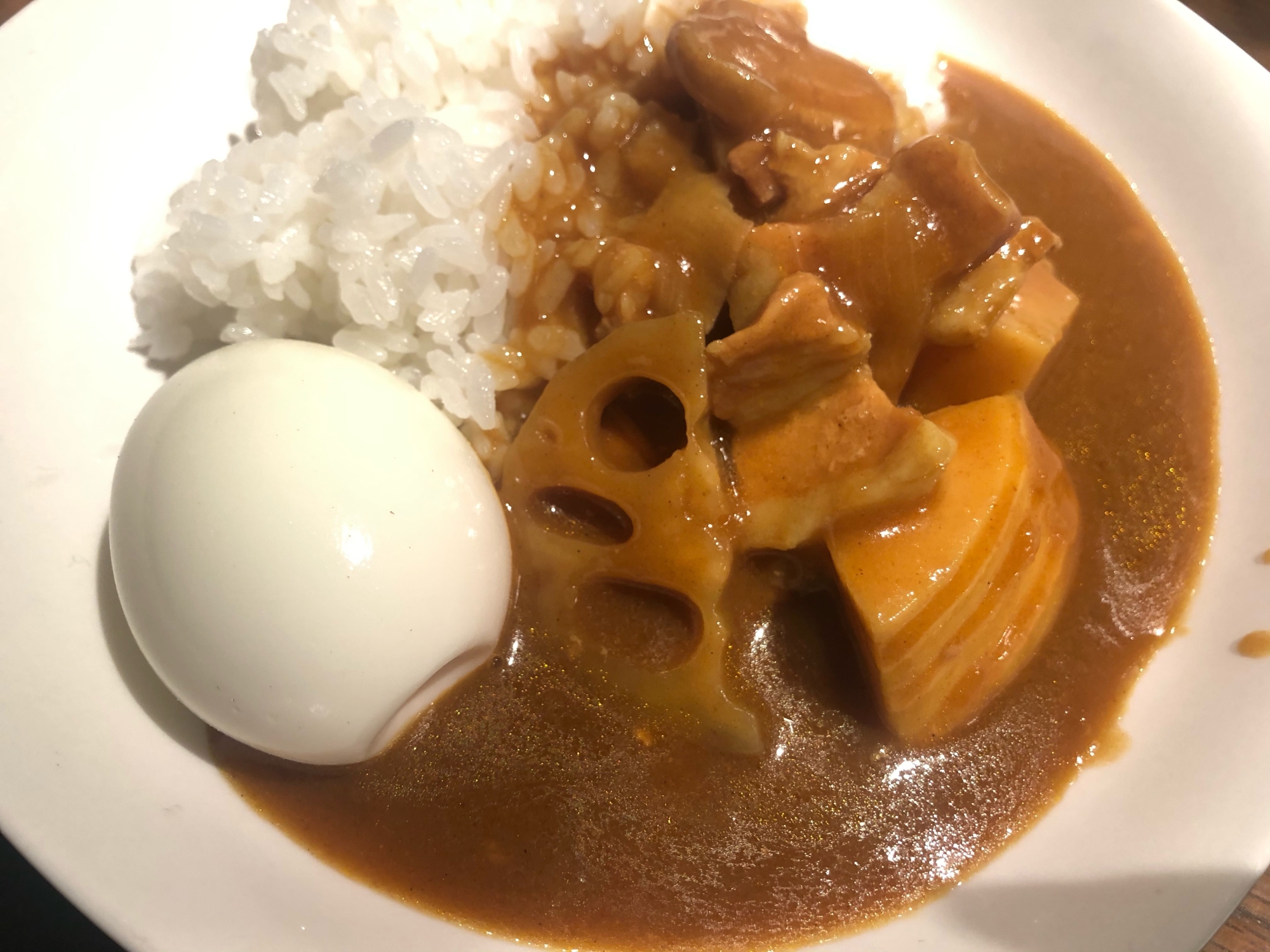 豚肉、レンコン、タケノコのカレー