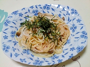 きのこたっぷり！たらこパスタ＋＋