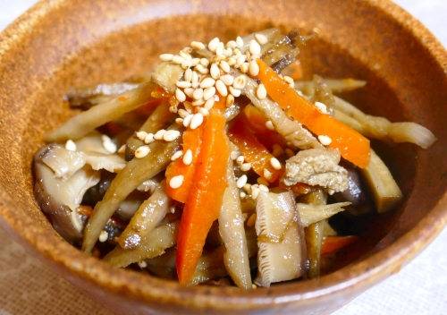 簡単砂糖なし!重ね煮で作るきんぴらごぼう