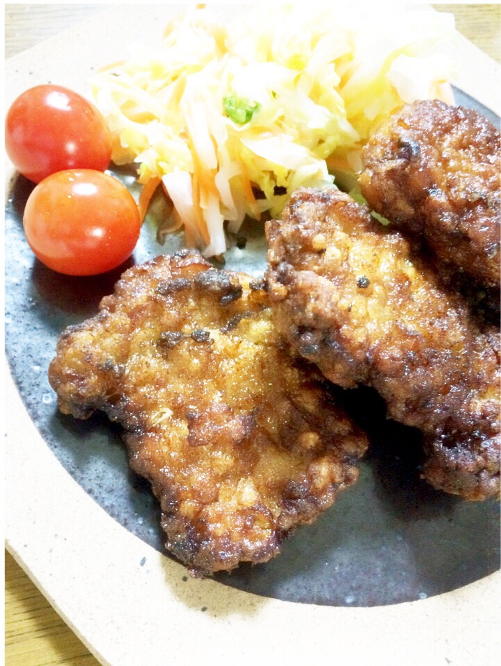 豚ヒレ肉のカリカリ♪唐揚げ