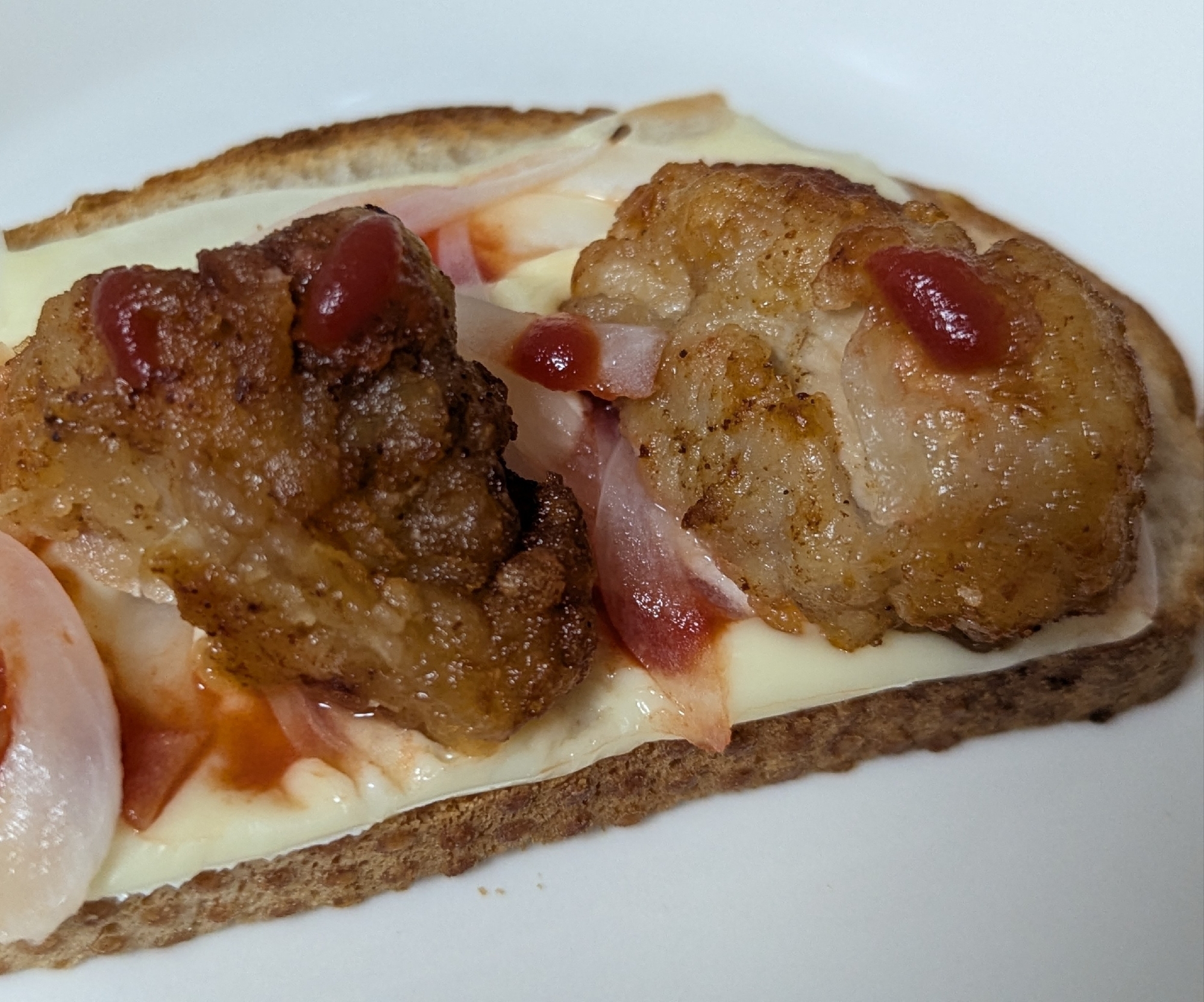 からあげケチャマヨチーズトースト