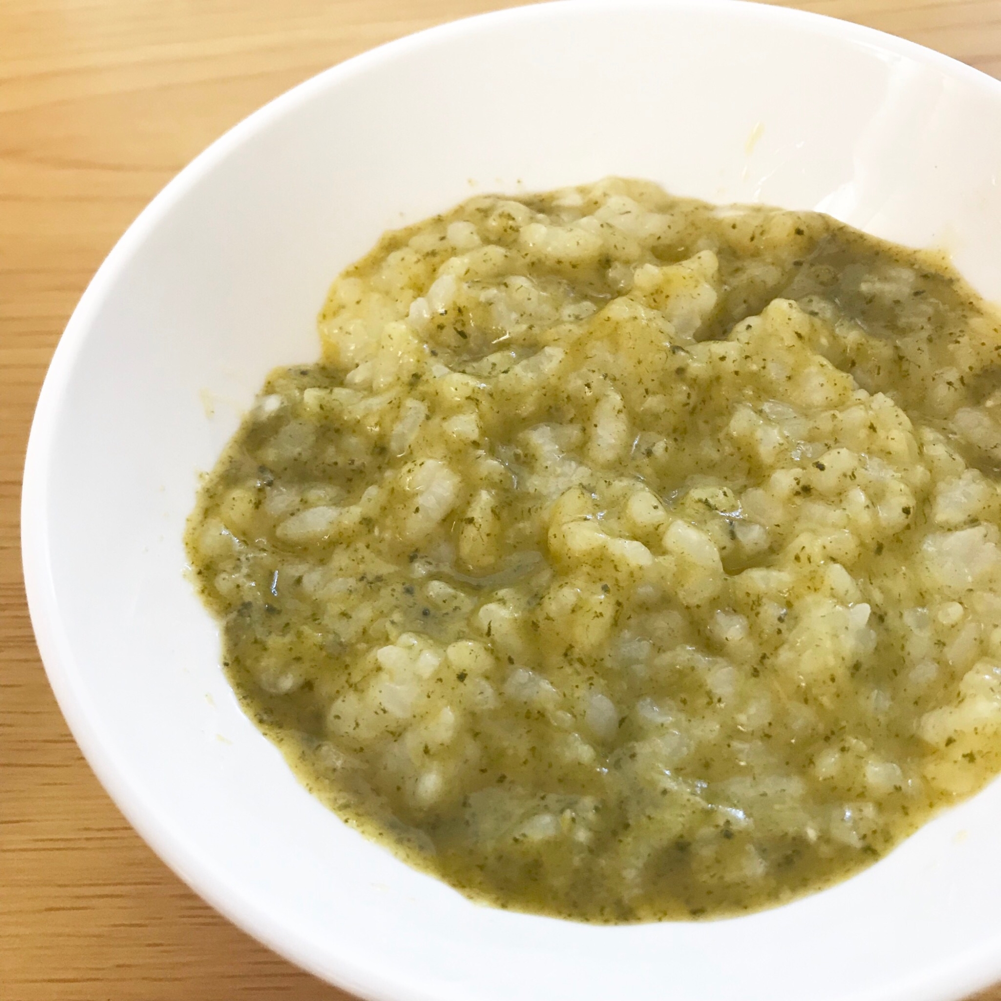 【離乳食】ほうれん草カボチャの味噌がゆ