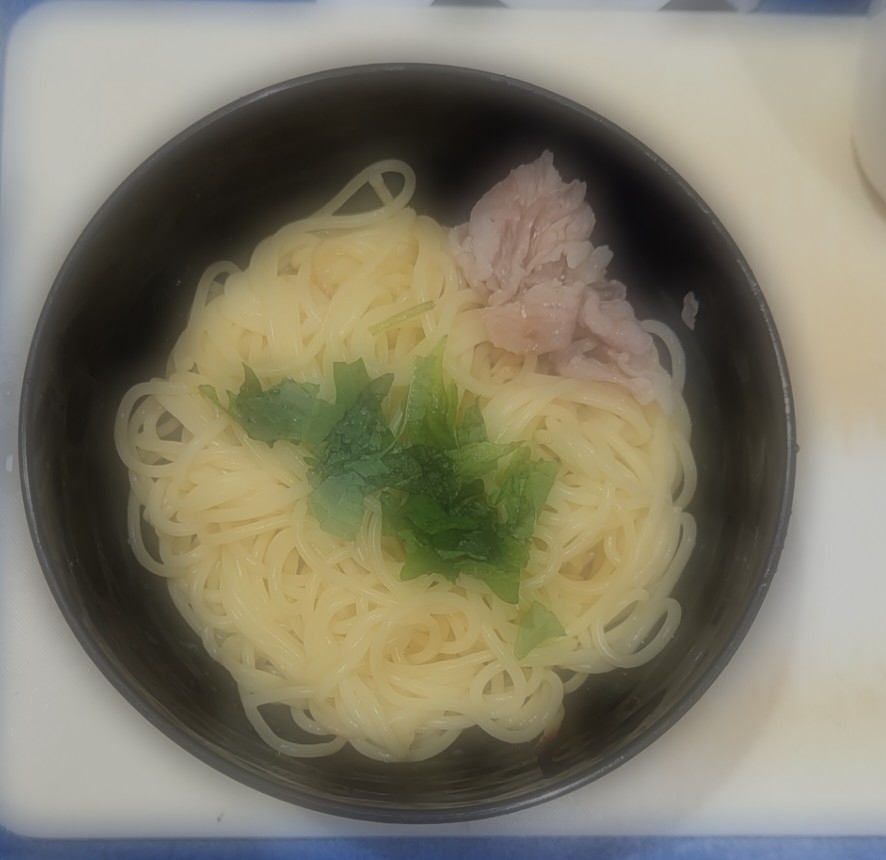 大葉と豚こまの塩ﾊﾟｽﾀ