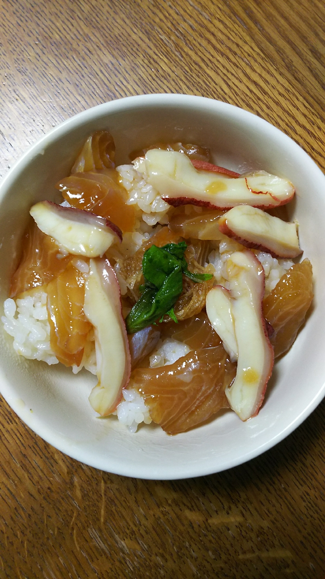 鯛とタコの漬け丼