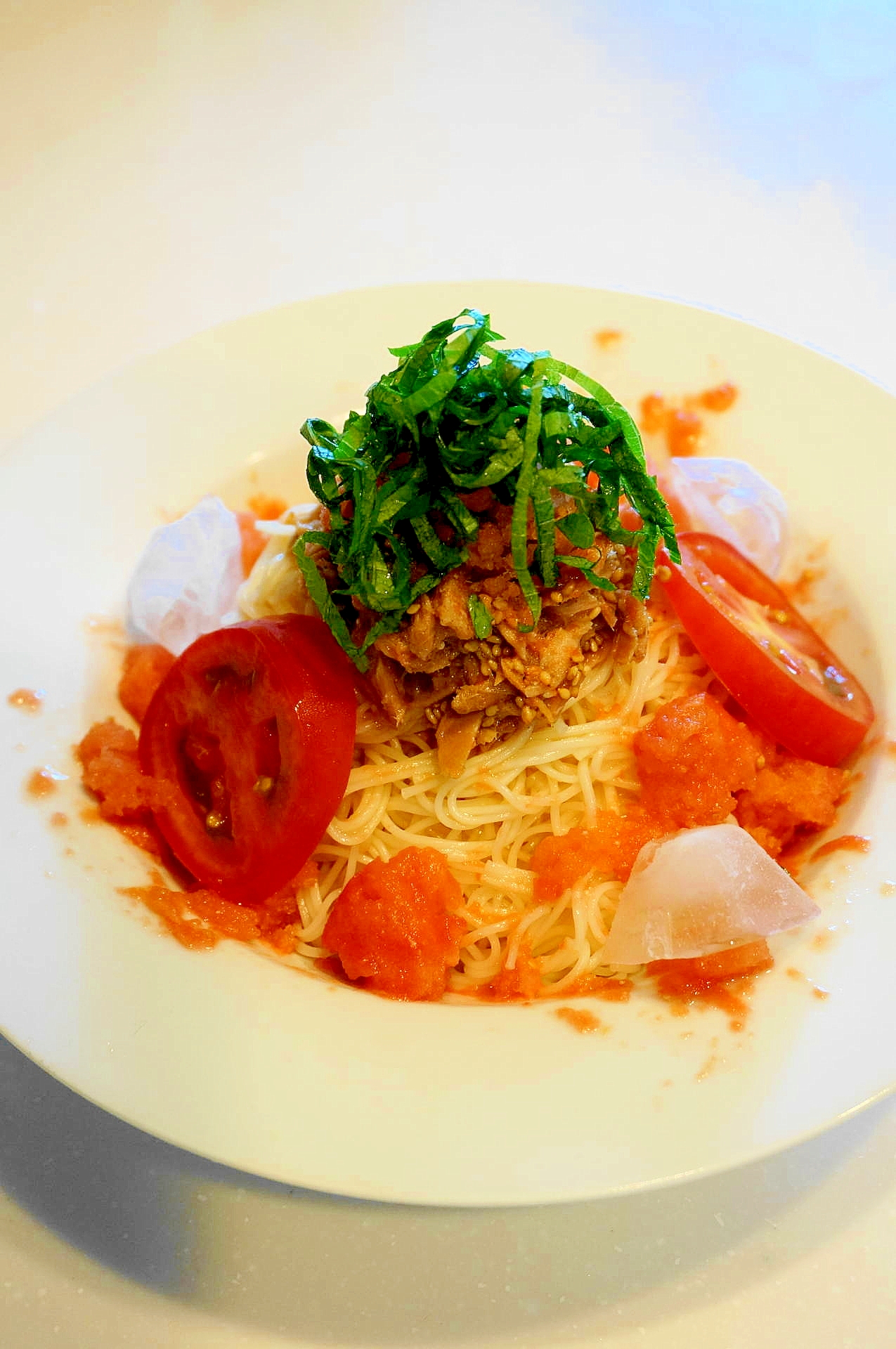 暑い～冷たいものが食べたい！シャリシャリとまと素麺