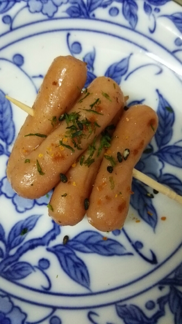 ホークビッツの焼き肉のタレ炒め、一本くし