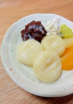 お豆腐でもっちもち☆豆腐白玉