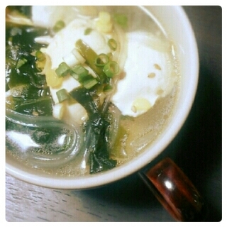 豆腐&わかめ 春雨スープ♪