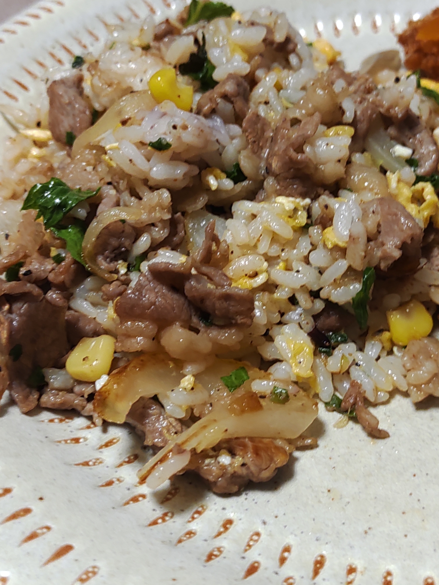 スパイスの効いたチャーハン