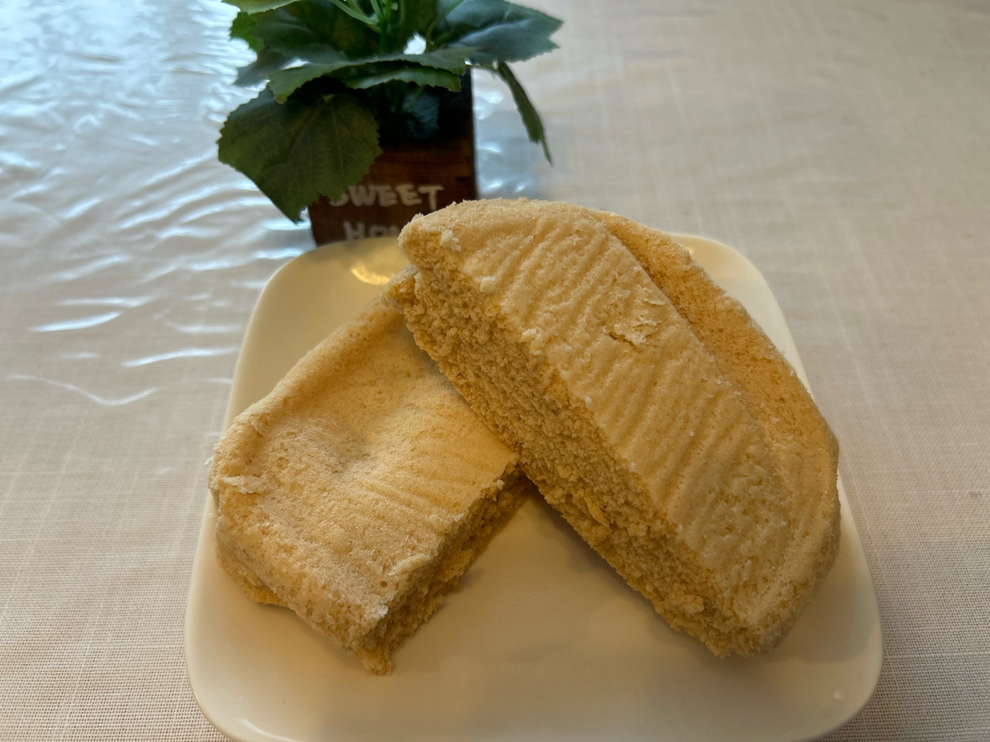 *タッパで作るきな粉の米粉蒸しパン*