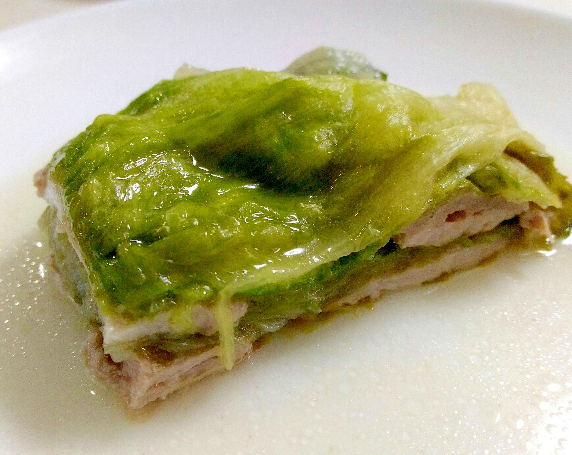 シリコンスチーマーで 豚肉とレタスの重ね蒸し レシピ 作り方 By うーころちゃん 楽天レシピ