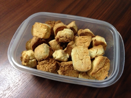 食欲の秋だからかすぐにお腹が空いて困っていたのですが、これなら普通のクッキーよりヘルシー。しかも美味しくて大満足です。素敵なレシピをありがとうございました！