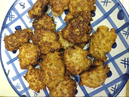 節約＆かさ増し♪豚こまと玉ねぎでふわふわから揚げ
