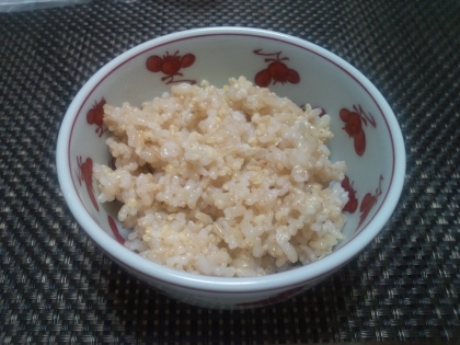 初めてもちきび入りの玄米を炊きました。もちもちして美味しくできました！