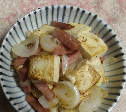 こんにちは〜島豆腐が無いので木綿豆腐を水切りして作ってみました(*^^*)レシピありがとうございます。