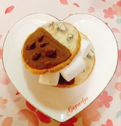 お月見団子さん♪レポありがとうございました♪手作りクッキーで♡チョコマシュマロの組み合わせ最高に美味しいですね(/>◡<) / ‎♫*幸せおやつ♡ですね♪