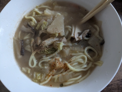 味噌汁をリメイク☆味噌ラーメン