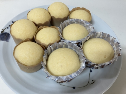 ふっくら！卵と米粉の蒸しパン