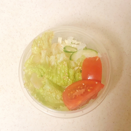 プチトマトときゅうりとレタスのサラダ