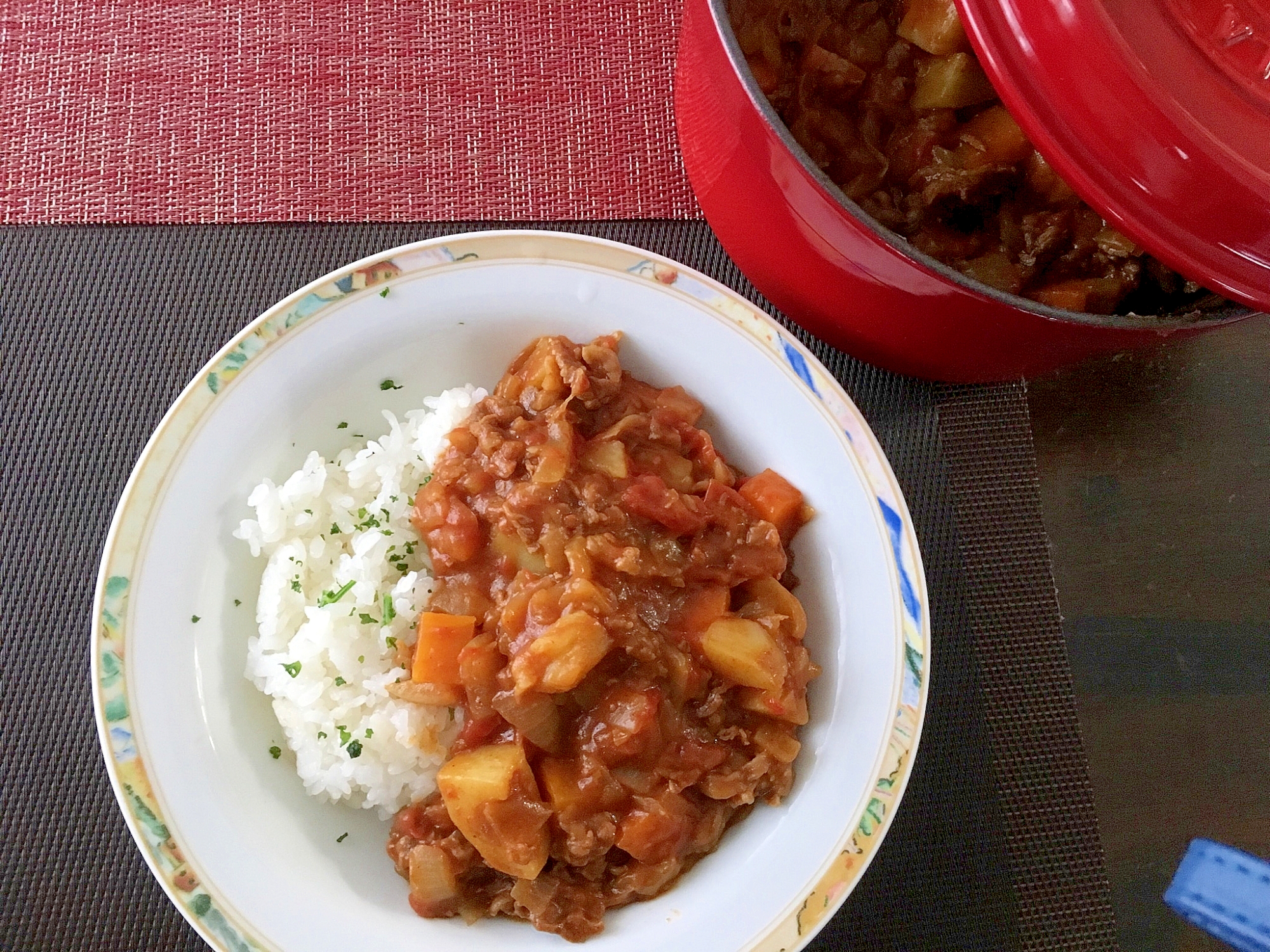 staubで作る絶品無水カレー☆ストウブ