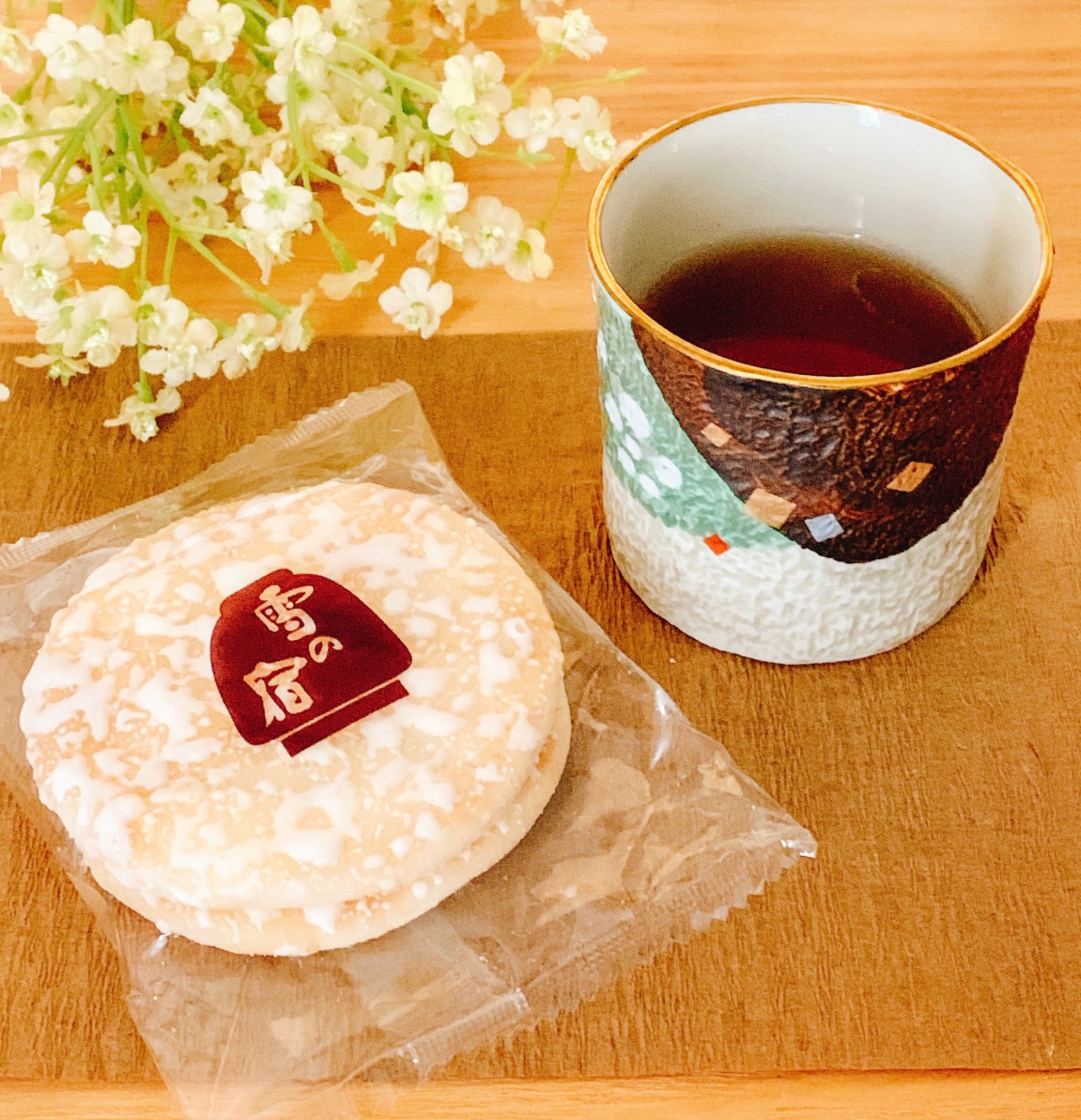 幸せおやつ♡お菓子とお茶（お煎餅）15
