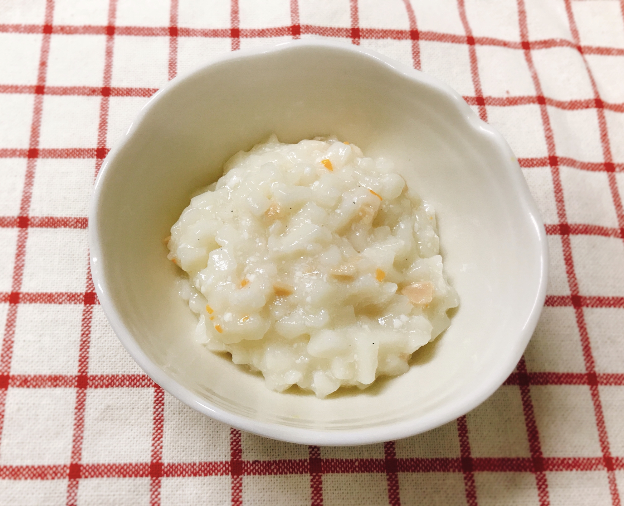 【離乳食中期】納豆と豆腐と人参のうどん