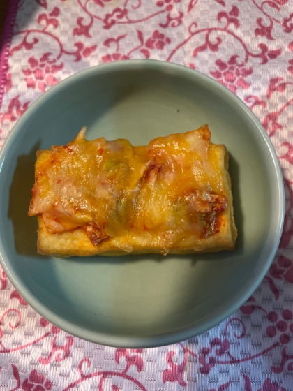 厚揚げ豆腐のキムチチーズのせ❁