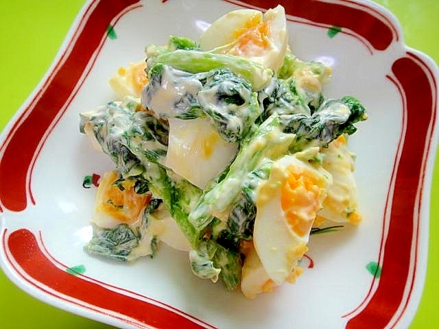 菜の花とゆで卵の辛子マヨ和え レシピ 作り方 By Mint74 楽天レシピ 菜の花とゆで卵の辛子マヨ和え レシピ 作り方 By Mint74 楽天レシピ