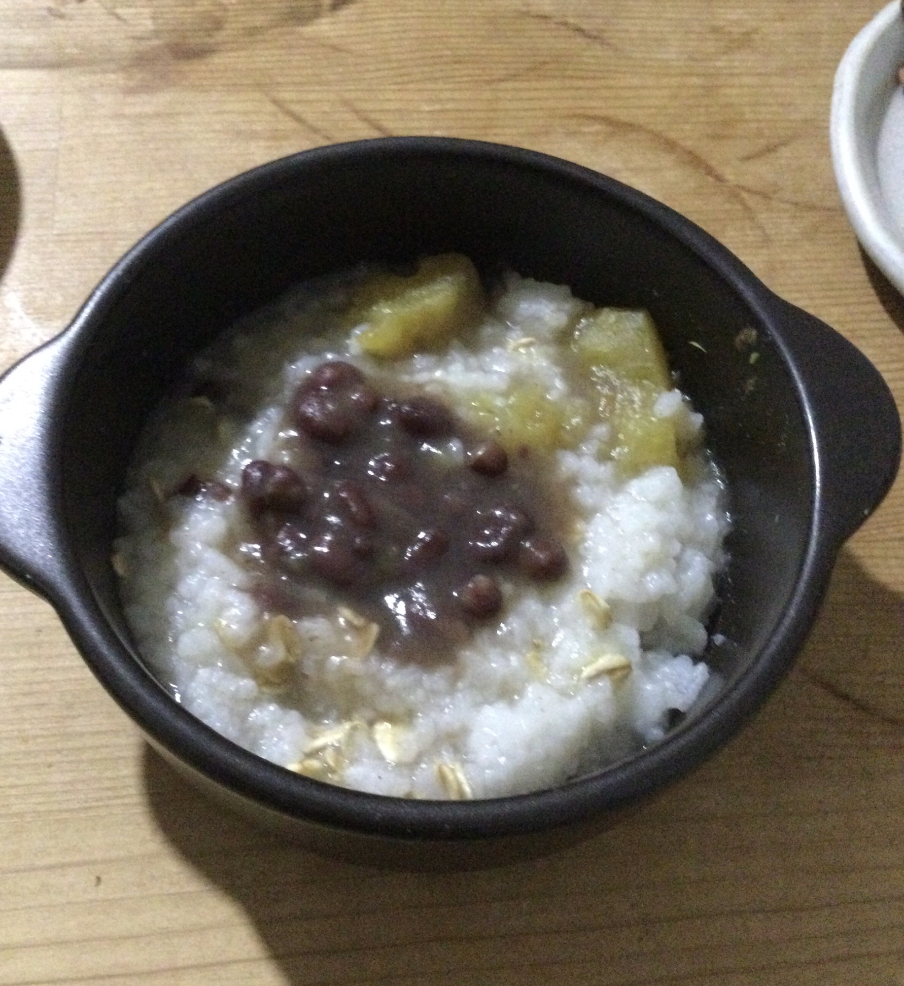 さつま芋小豆オートミール入りおかゆ♪