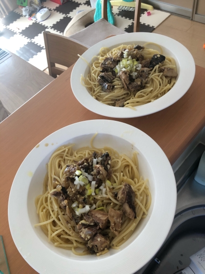 家にあったサバ缶で、美味しく作れました！！

お昼ご飯にピッタリでした！