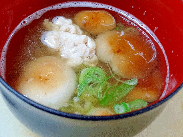 秋はやっぱり茸♪　「山なめこと白子の吸い物」