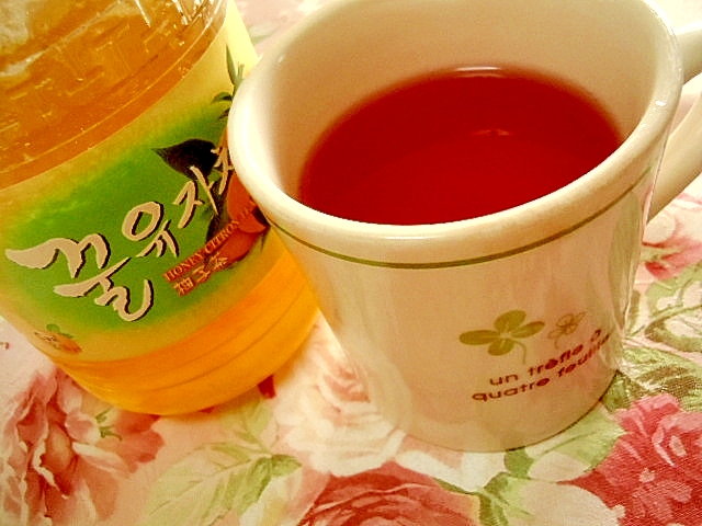 ❤柚子茶とハイビスカスティと生姜のホットワイン❤
