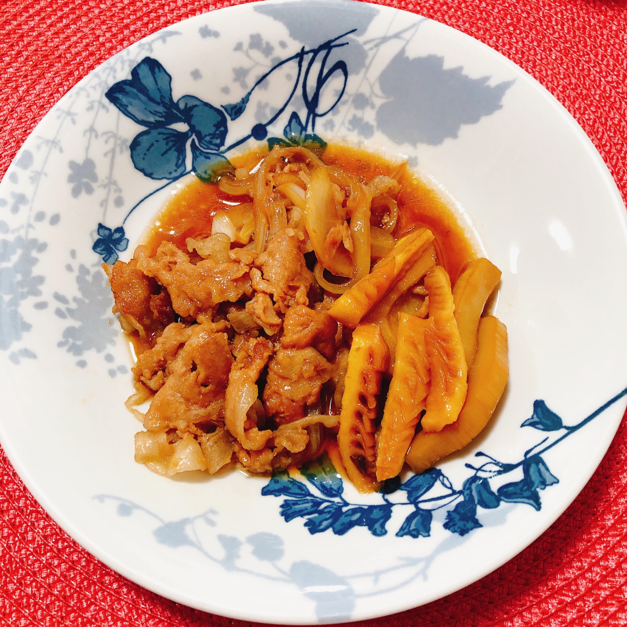 たけのこ豚肉の甘辛炒め˖✧˖°