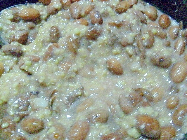いんげん豆のひえシチュー