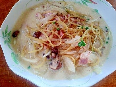 ♡ランチに♡ 豆乳スープパスタ
