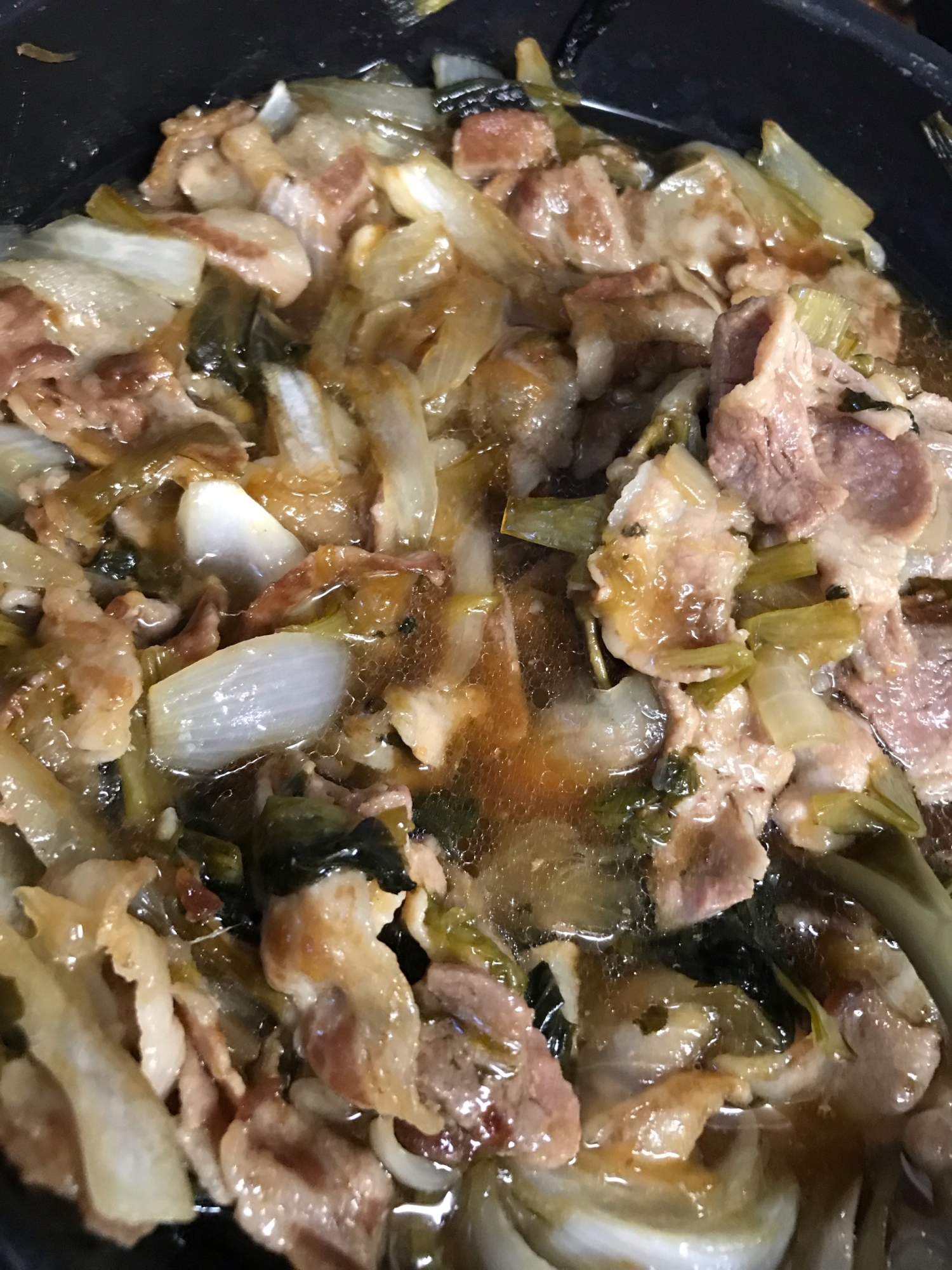 すき焼きのタレでこってり美味しい豚の甘辛煮 レシピ 作り方 By Rママ 楽天レシピ