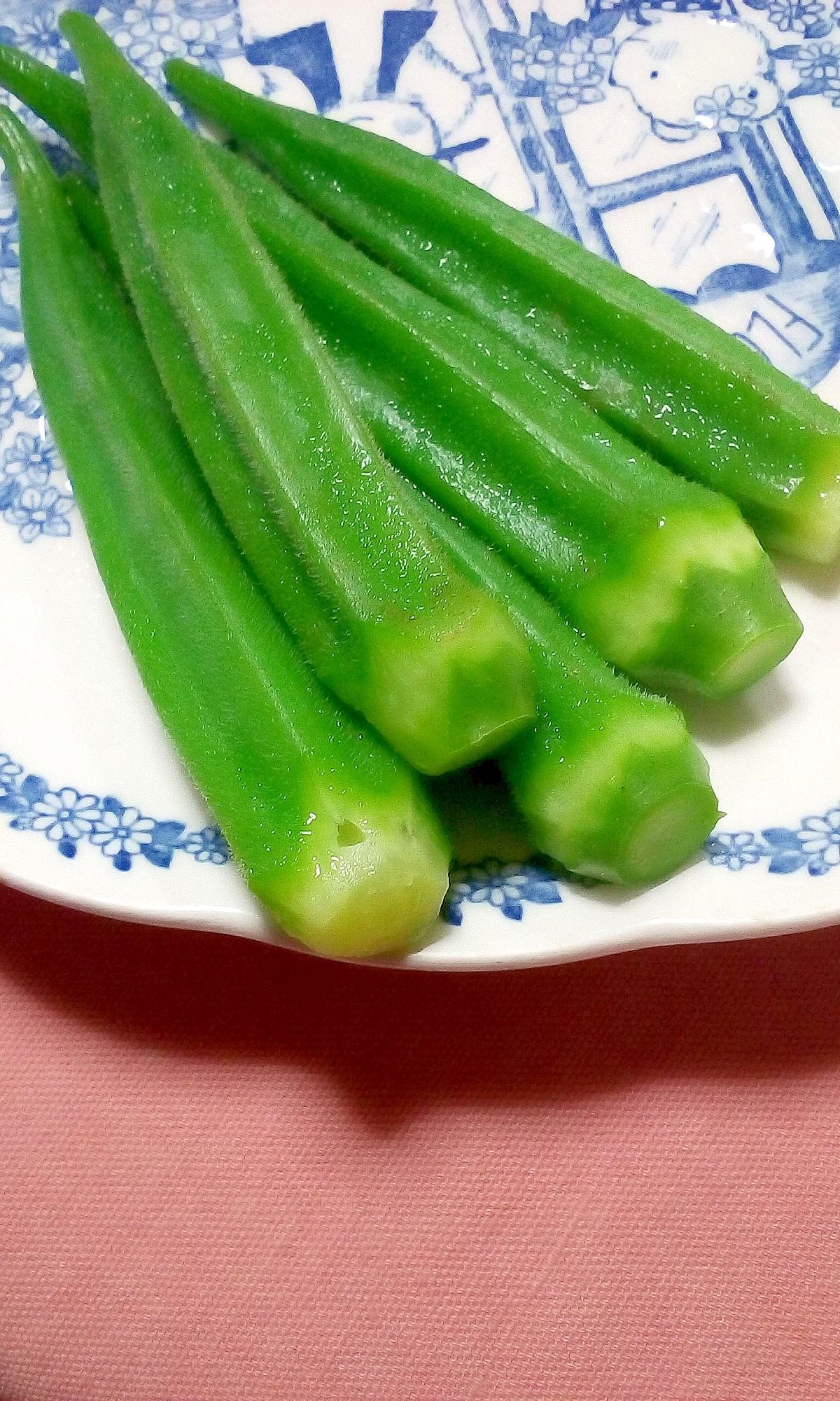 電子レンジで～オクラの茹でかた