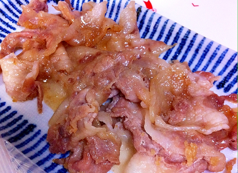 豚スライス肉で  シンプル生姜焼き