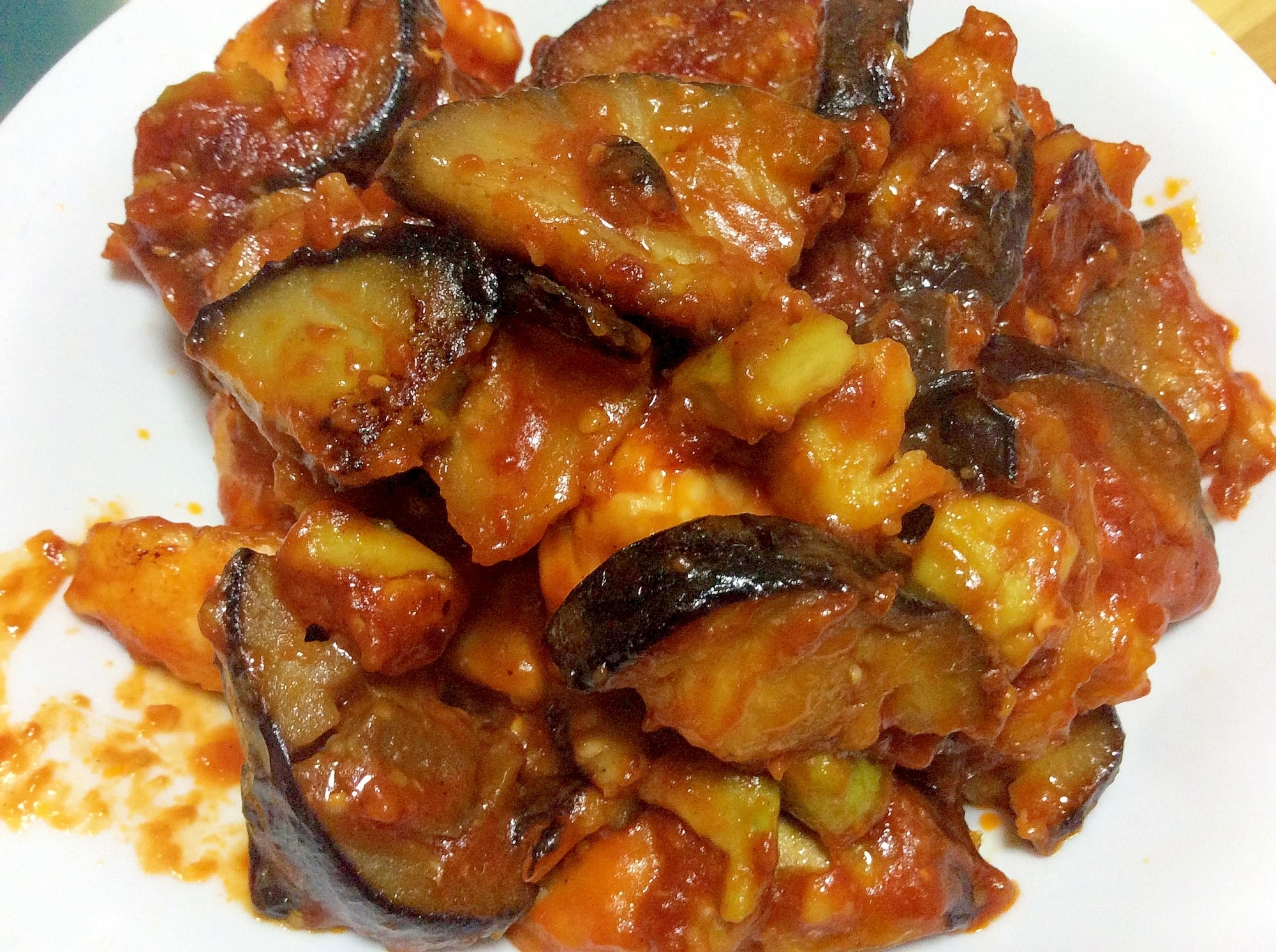 鶏ささみとナスとアボカドの濃厚ケチャップ炒め レシピ・作り方 by ぴ  