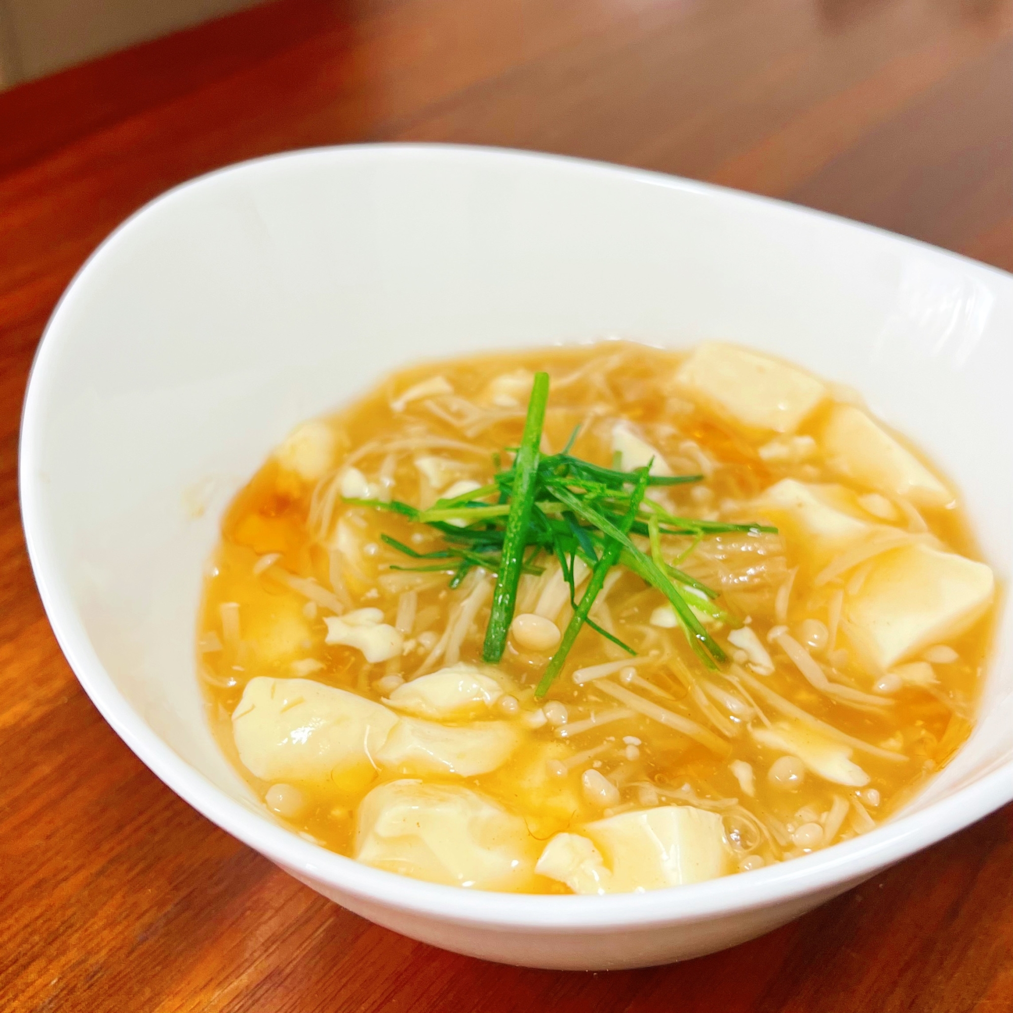 パッと作れる！とろとろ温かい中華風 湯豆腐♪