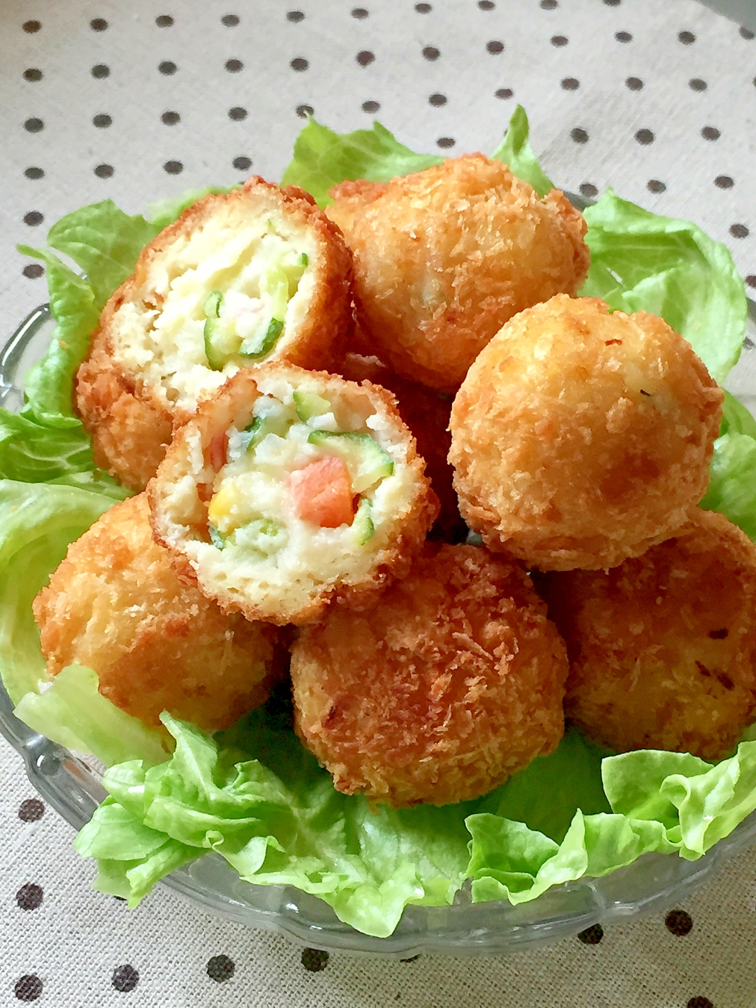 リメイクレシピ ポテトサラダのまん丸コロッケ レシピ 作り方 By みさきらりんず 楽天レシピ