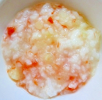 離乳食中期 じゃがいも トマト入りお粥 レシピ 作り方 By J Mammy 楽天レシピ 離乳食中期 じゃがいも トマト入りお粥 レシピ 作り方 By J Mammy 楽天レシピ