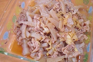 旬を食べよう 筍入り豚肉とこんにゃくの炒め物 レシピ 作り方 By ひろりん１１０６ 楽天レシピ